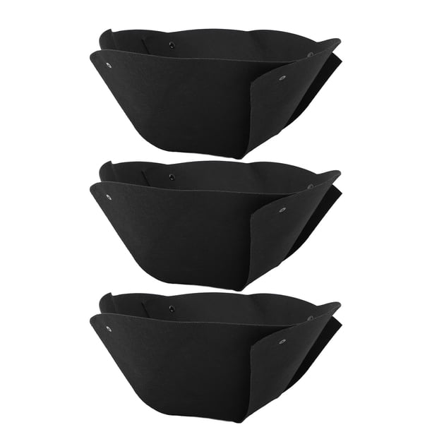 Basquetas De Canasta Colgante De Media Redonda Negra, Retención Para Un Crecimiento Superior Para La Decoración Del Hogar En Jardines Patios Oficinas De Balcones