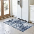 thumbnail image 5 of Blue Blue Low Pile Tie Dye Bathroom Rug Non Slip Absorbent Bath Mat Fade Resistant For Entryway Machine Washable, 5 of 6