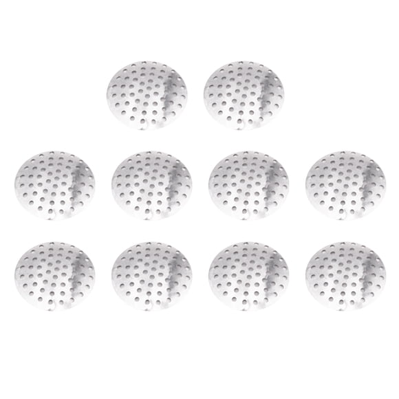 EeaseMX 150 piezas de accesorios para el cabello con forma de rebanada de hierro hueco arcaico, accesorio de malla (plata, 16 mm)