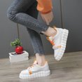 thumbnail image 1 of Zapatillas informales Wmkox8yii moda Retro Punta redonda plataforma Low-top para mujer, 1 of 1