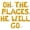 Gold, variant on Letter Balloons - OH THE PLACES HE WILL GO 16" Inch Alphabet Letters Foil Mylar Balloon Baby Shower Party Banner (Gold)
