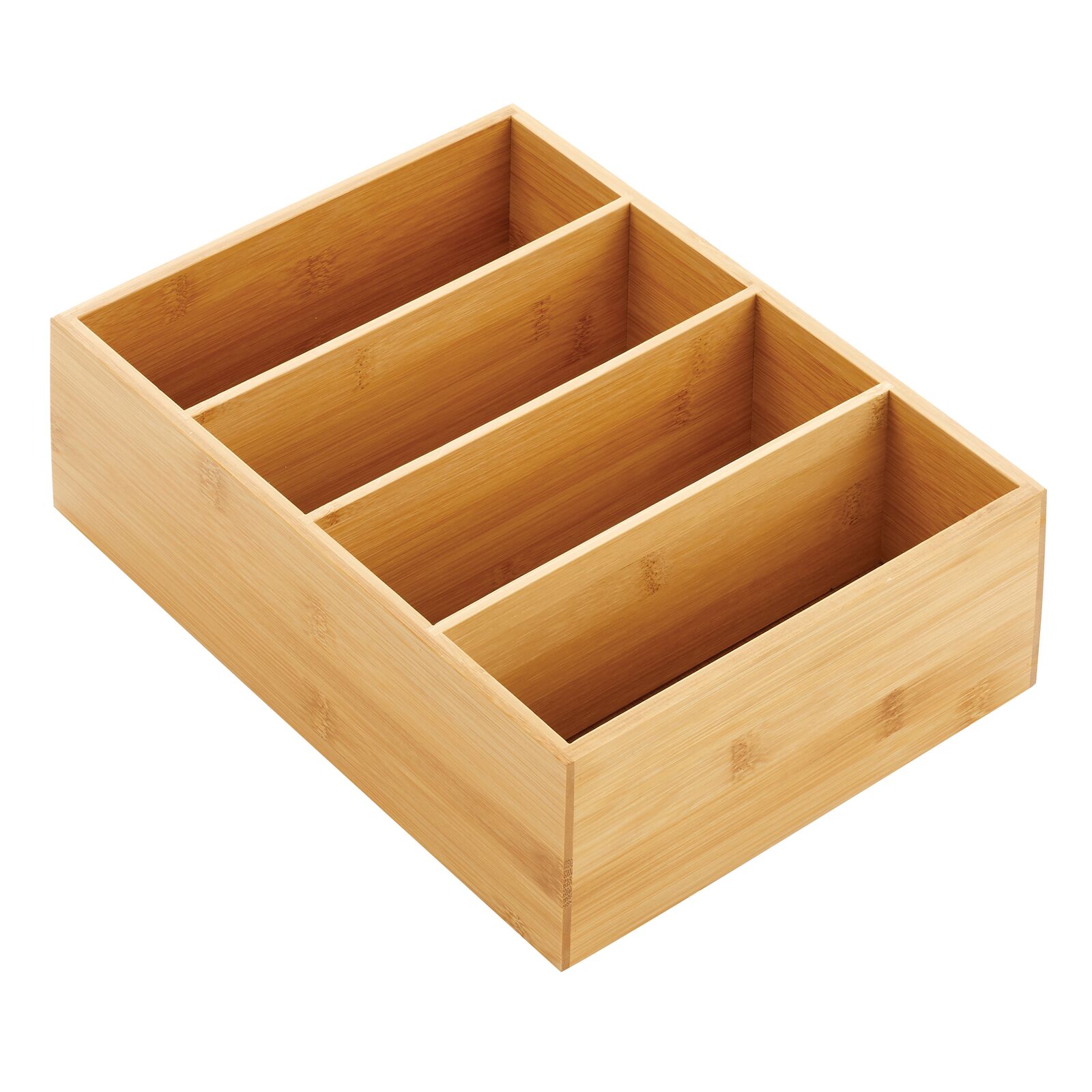5 x 10 x 2.5 iDesign EcoWood White Wash Paulownia Wood Drawer Organizer Bin