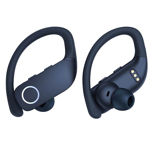 Injueey Auriculares Bluetooth 5.0 Manos libres Auriculares inalámbricos Estéreo HIFI de sonido Control táctil Auriculares Cables de audio/vídeo