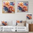thumbnail image 4 of Designart "Vibrant Hydrangea Blossom In Blue And Orange" Hydrangea Wall Decor, 4 of 7