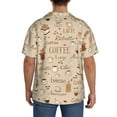 thumbnail image 5 of Disketp Men's Hawaiian Coffee Time Print Shirts Button Down Holiday Beach Shirts-X-Large, 5 of 7