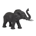 thumbnail image 6 of 21" x 13" Black Polystone Elephant Sculpture, by DecMode, 6 of 8