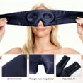 thumbnail image 5 of Unique Bargains 22 Momme Pure Silk Sleep Mask with Travel Pouch 3D Contour Adjustable Blindfold for Side Sleepers Eyelash Protecting for Natural Lashes & Extensions Navy Blue, 5 of 7