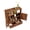 Brown, variant on 5-Tier White Bathroom Wall Cabinet with Barn Doors and Drawer – Adjustable Medicine Cabinet Over Toilet – Wall Mounted Storage Shelf for Bathroom, Kitchen, Laundry, Entryway – 25" Wide – Color: White