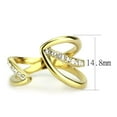 thumbnail image 2 of IP Gold(Ion Plating) Stainless Steel Ring with Top Grade Crystal in Clear for Women Clear Stone Color Style TK3710 Size 9, 2 of 6
