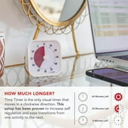Time Timer MOD Home Edition — 60 Minute Kids Visual Timer Study Tool (Cotton Ball White)