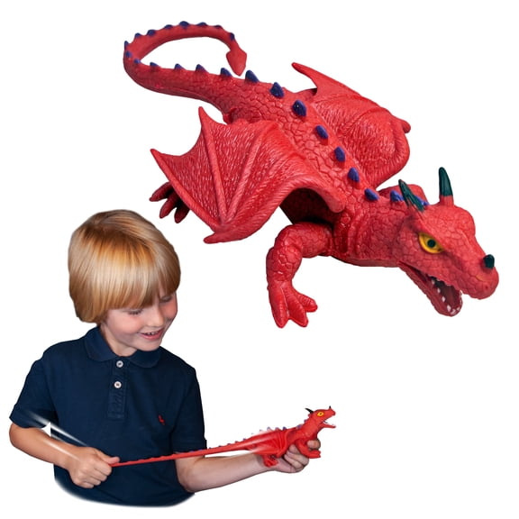 Rep Pals - Dragon by Deluxebase. Stretchy Squishy Animal Figure, Soft Flexible Squeeze Toy, Sensory Fidget Toy & Fun Gift for Kids.