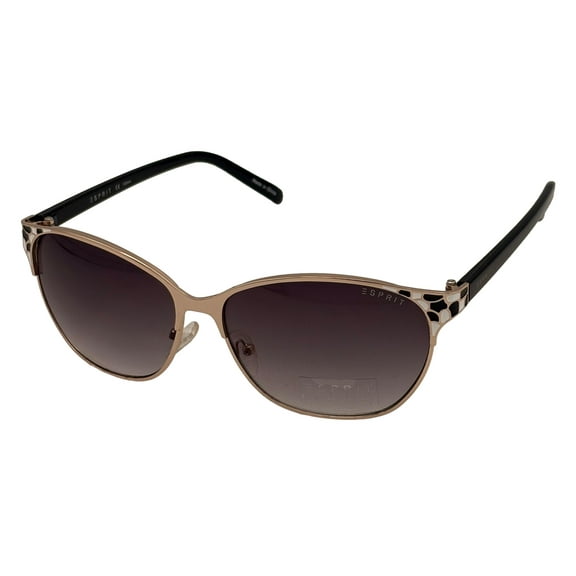 Esprit Women's Cateye Plastic Sunglasses, Gold Black, 1