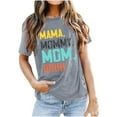 thumbnail image 3 of Herrnalise Mama Shirt for Women Mama Mommy Mom Bruh Mother's Day T Shirts Funny Short Sleeve Casual Tops Tees Dark Gray, 3 of 6