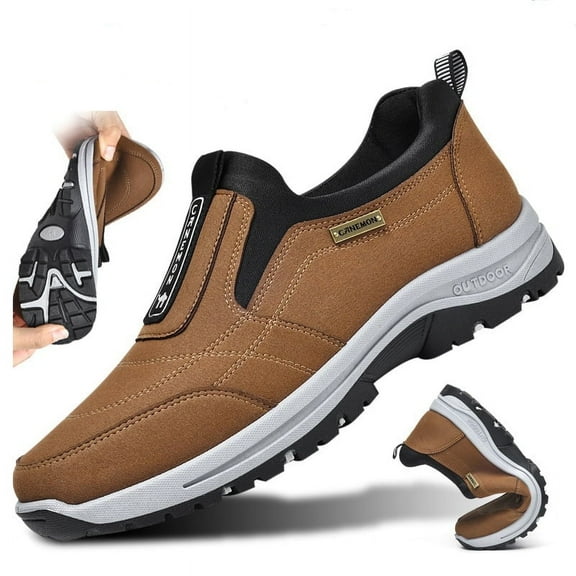 CANEMON Men's Outdoor Casual Fashion Breathable Slip-on Loafers, Non-slip Walking Sneakers