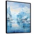 thumbnail image 2 of Designart "Blue Iceberg Arctic Euphony" Nautical & Beach Floater Framed Canvas Wall Art, 2 of 7