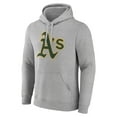 thumbnail image 2 of Men's Heather Gray Athletics Official Logo Fitted Pullover Hoodie, 2 of 3