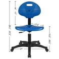 thumbnail image 6 of TAKE UR SEAT Deluxe Polyurethane Lab Stool Chair, 5" Adjustable Table Height, Heavy Duty, Blue (Nylon), 6 of 6
