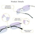 thumbnail image 2 of LifeArt Blue Light Blocking Glasses, Computer Reading Glasses, Anti Blue Rays, Reduce Eyestrain, Stylish for Men and Women(Silver,No Magnification), 2 of 5