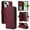 Winered, variant on Compatible for iPhone 13 Wallet Case, Crossbody Strap PU Leather Folio Phone Cover, Zipper Handbag Purse with Card Holder Lanyard Flip Stand for iPhone 13, Winered