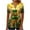 Yellow, variant on ShiShine St Patricks Day Shirt Women Short Sleeve Tops Casual Button V Neck Cute Printed Tunic Blouses Outfits