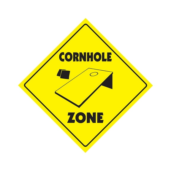 SignMission X-CORNHOLE 12 x 12 in. Cornhole Crossing Zone Xing Sign