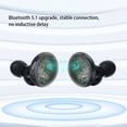 thumbnail image 4 of Auriculares inalámbricos Cateissary con micrófono Bluetooth 5.1 Blanco, 4 of 6