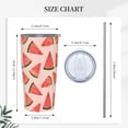 thumbnail image 3 of Watermelon Tumbler Fruit Insulated Tumblers with Lid Straw Reusable Pink Coffee Travel Mug Tea Wine Cups Birthday Gifts for Women 20 Oz, 3 of 6