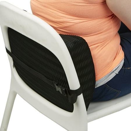 Mind Reader - Memory Foam Lumbar Back Cushion - Black