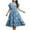 Blue, variant on MIUOWANP Clothes A-Line Formal Long Dresses for Women 2024 Women's Fashion Large Size Short Sleeve V-neck Waist In Chiffon Dresses,US Size XL Blue