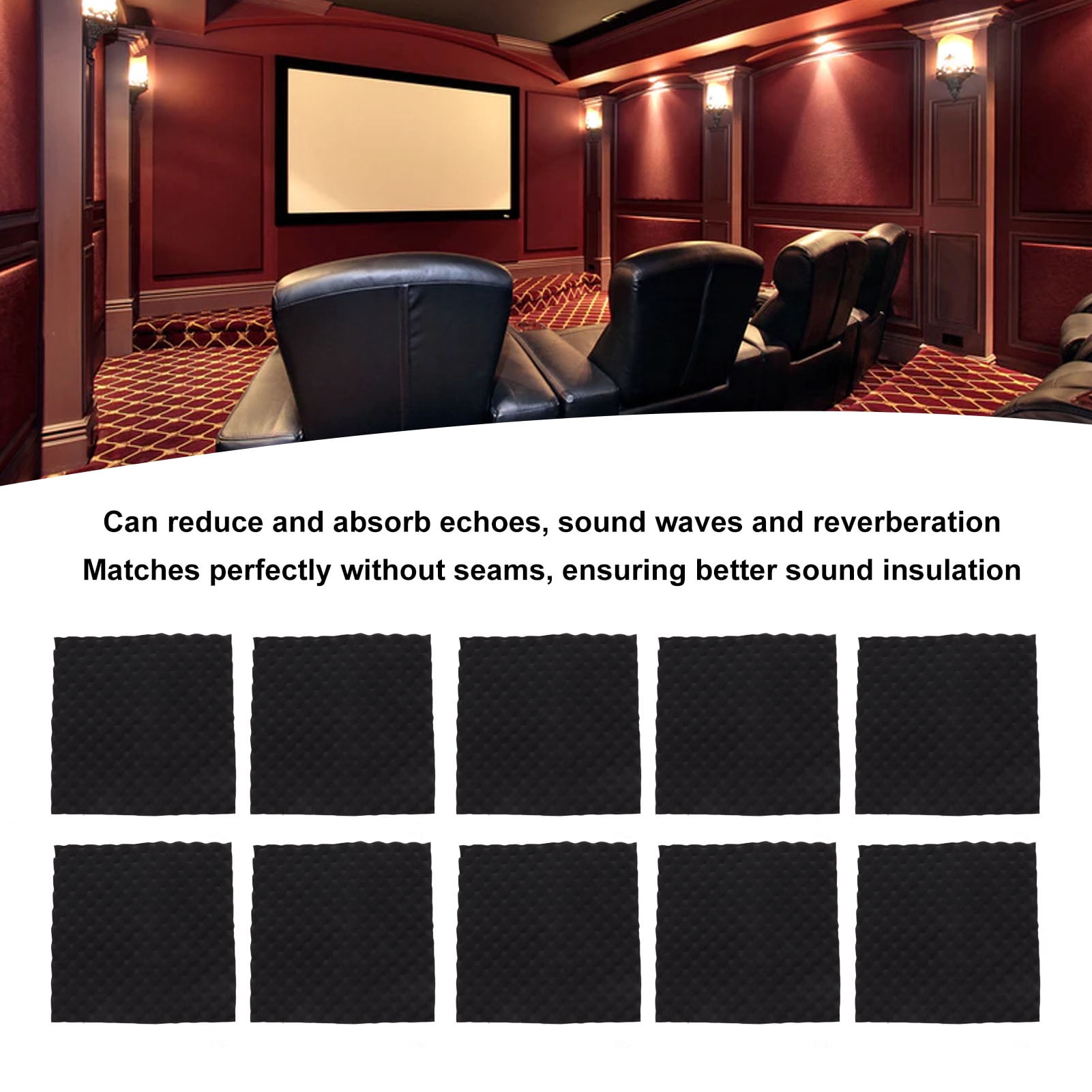 Acoustic Panel, Noises Reduction Sound Foam Polyurethane Home Decor  For Studio