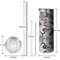thumbnail image 5 of 20oz Gray Camo Pink Ribbon Pattern Skinny Tumblers Stainless Steel Tumbler with Lid and Straw,Vacuum Insulated Double Wall Travel Tumbler Cups with Cleaning Brush for Coffee,Tea, 5 of 6