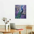 thumbnail image 3 of ARISTURING Peacock Canvas Wall Art Peacock Picture Wall Decor Purple Peacock Prints Framed Modern Artwork for Home Living Room Bedroom Bathroom, 3 of 5