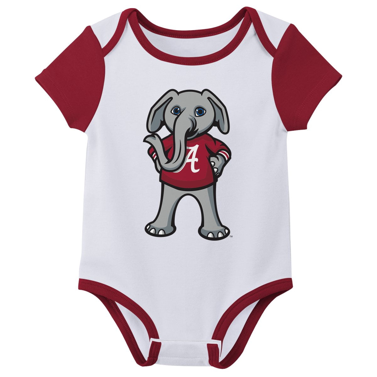 NCAA Alabama Crimson Tide Infant & Toddler Onesies, 3-Pack