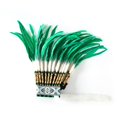 thumbnail image 3 of Tocado de plumas de jefe para espectáculos de danza, presentaciones en escenario y disfraces. Verde, 3 of 9