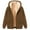 Brown, variant on Lenago Fleece Jacket Men Plus Size Winter Long Sleeved Cardigan Pockets Warm Plush Hooded Jacket Fleece Sweater Coat Coat for Men