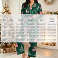 thumbnail image 3 of Enjoytime Christmas Womens Pajama Sets Print Button Down Long Sleeve Shirts Pants 2 Piece Sleepwear Xmas Soft Plus Size Lounge Set, 3 of 6
