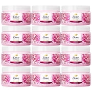Dove Frosted Cranberry Body Scrub, Moisturizing Exfoliating Body Polish with Sweet Cranberry, Vanilla & Citrus Scent, 3.5 oz Jars, 12 Pack