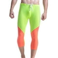 thumbnail image 4 of UTSJKR Men's Swim Pants Color Block Quick Dry Pants Fashion 2025 Capri Pants Cycling Running Fitness Pants Leggings Swimwear Green M, 4 of 4
