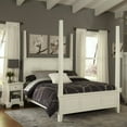 thumbnail image 2 of Home Styles Naples King Poster Bed and Night Stand, White, 2 of 4