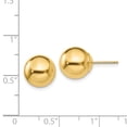 thumbnail image 2 of 14k Yellow Gold 10mm Ball Stud Earrings Button, 2 of 6