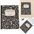 thumbnail image 2 of PPKVUFD 1 Pack Composition Notebook Wide Ruled, 200 Pages (100 Sheets), 9-3/4x7-1/2 Inch, Notebooks for Work, Black Marble Covers Composition Books (Style9-Black), 2 of 8