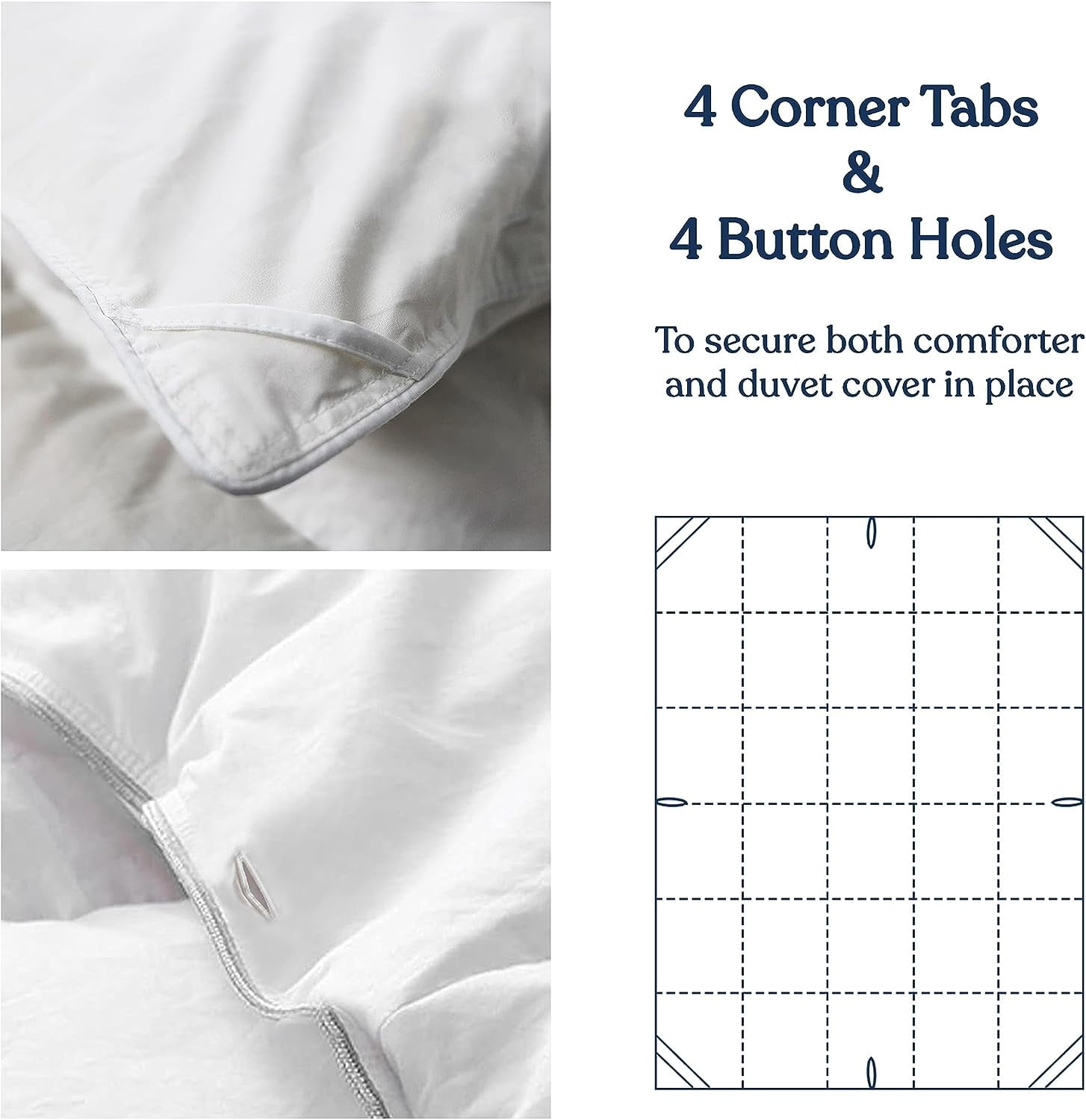 Delara Twin Size Down Alternative Duvet Insert - Ultra-Soft GOTS Certified Organic Cotton Cover Hypoallergenic Snow Down Alternative-Filled Hotel Collection Comforter, 350 GSM All Season Warmth