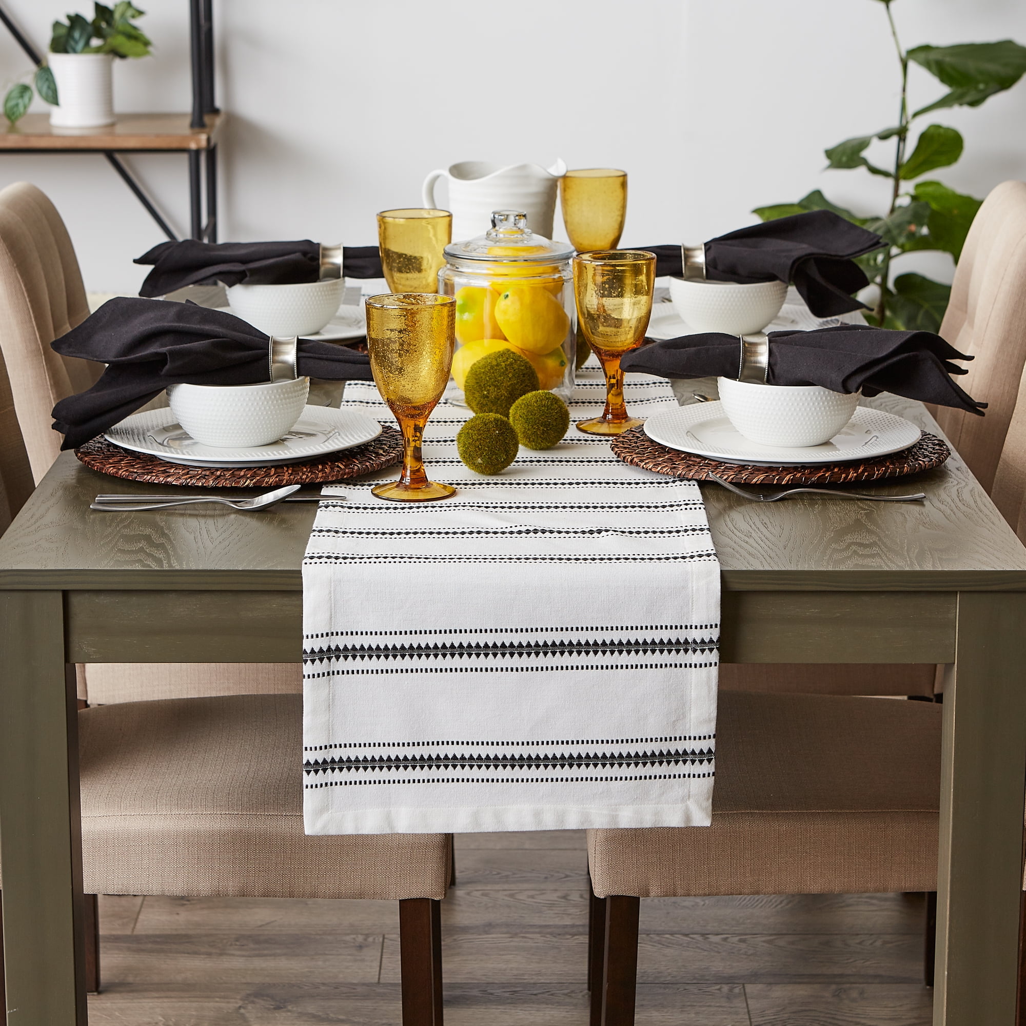 DII Dobby Stripe 14x72" Table Runner