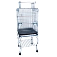 thumbnail image 1 of 20 in. Dometop Parrot Cage With Stand - Chrome, 1 of 1