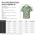 thumbnail image 5 of Susaid Green Cute Avocado Print Hawaiian Shirts for Men Women,Hawaiian Summer Short-Sleeve Casual Relaxed-Fit Button-Down,X-Large, 5 of 7