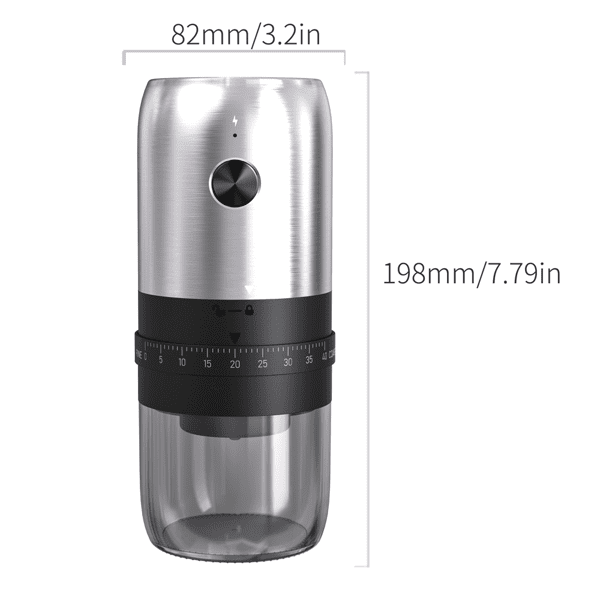 Portable Manual Coffee Grinder, Adjustable Conical Burr Mill with Glass Jar for Travel Camping Home Use