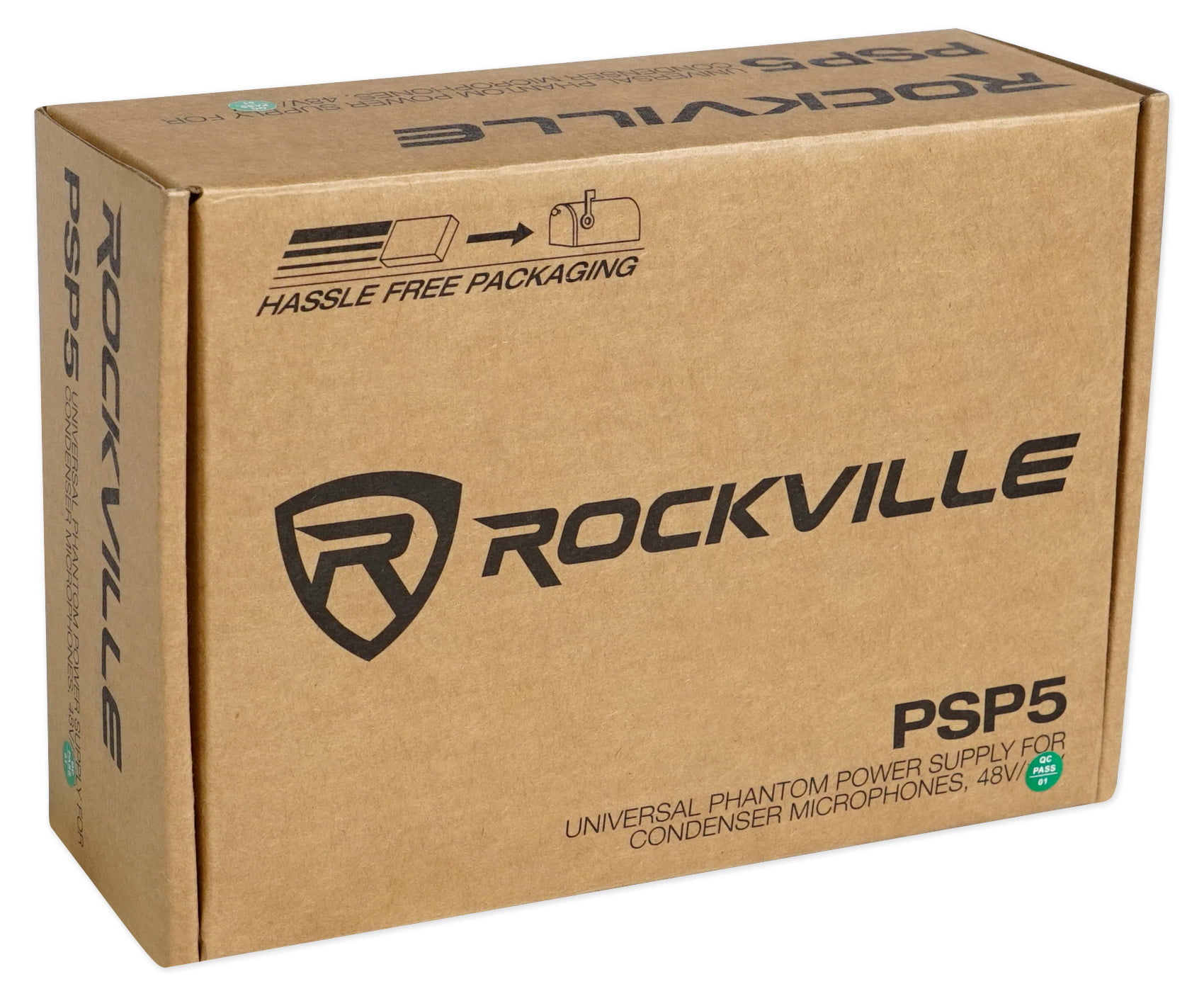 Rockville Phantom Power Supply for RNDI 1-channel Active Instrument DI Box 
