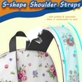 thumbnail image 5 of Pioneer Flower Floral Print Pattern 17" School Backpacks for Teens,Waterproof Oxford Fabric,S-Shape Padded Straps for School,Travel,Hiking,Camping, 5 of 6