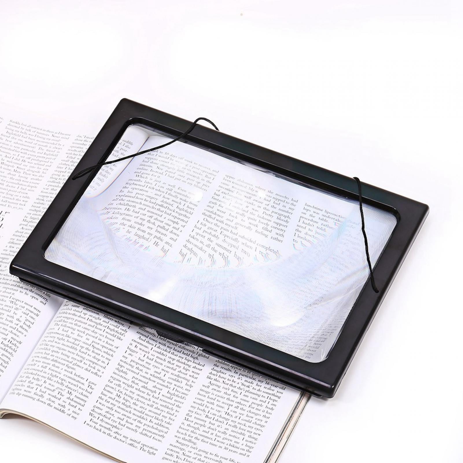 Karlge Magnifier Glass Reading Large A4 Page Hands Free 3x Magnifying Glass W Light Led