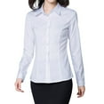 thumbnail image 6 of Button Down Shirts for Women, Classic Fit Long Sleeve Blouses Comfortable Tops for Work Business Casual Dressy, White, 6 of 9